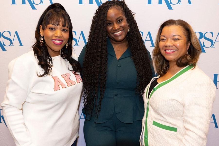 Three DEI Reception Attendees