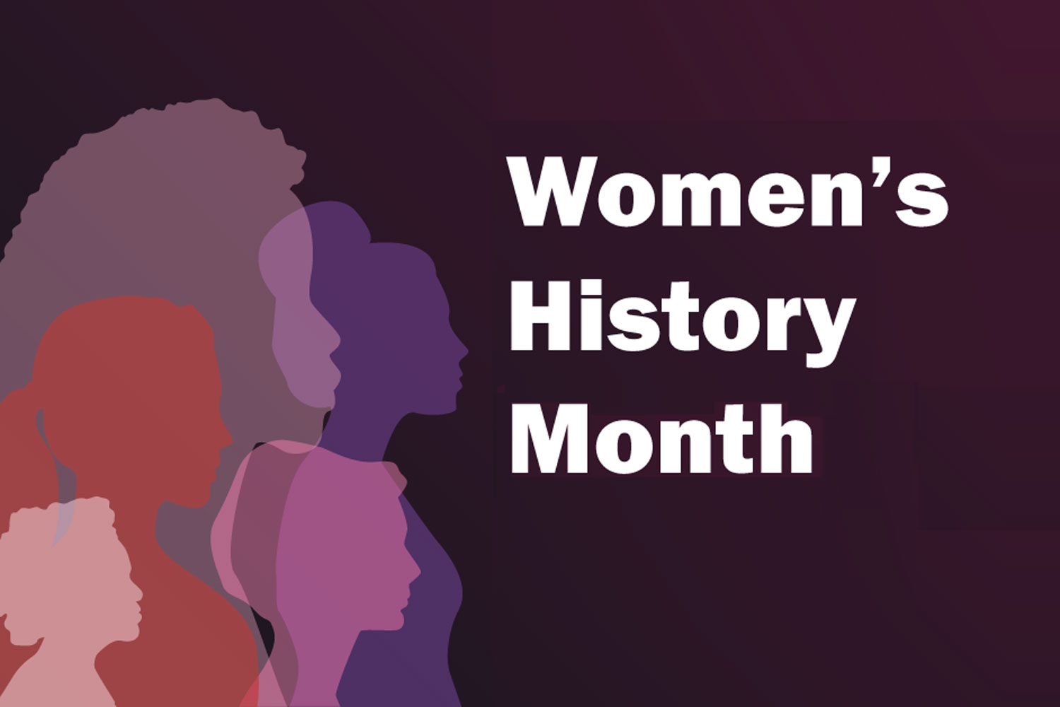 Women's History Month illustration of women's profiles