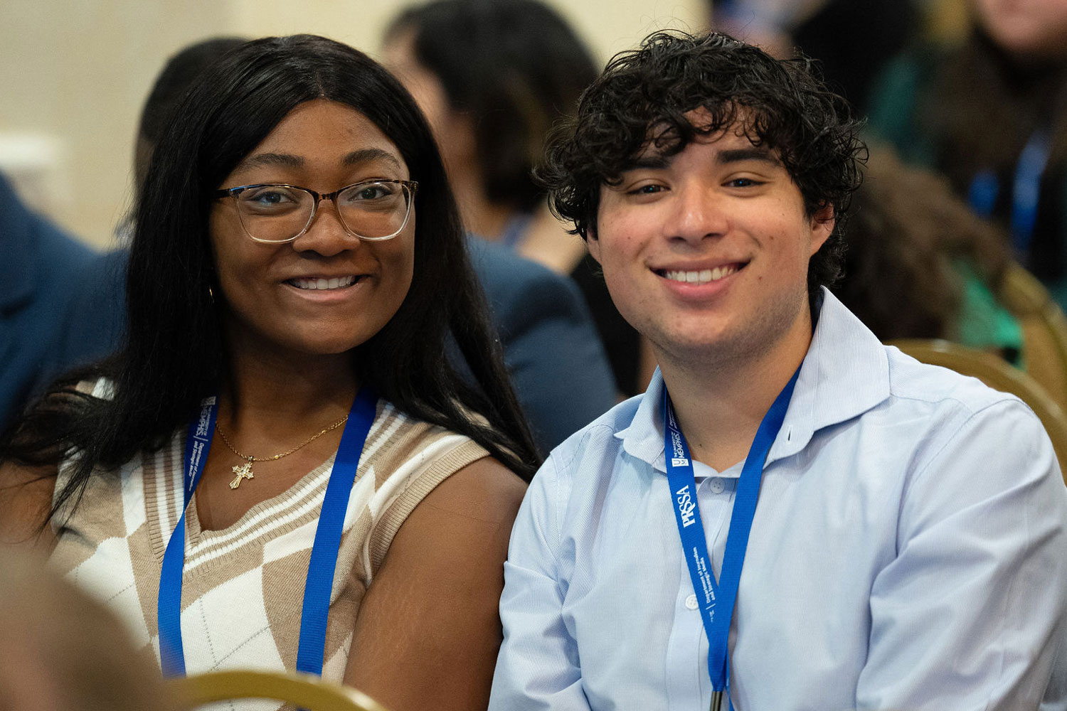 two young professionals at conference