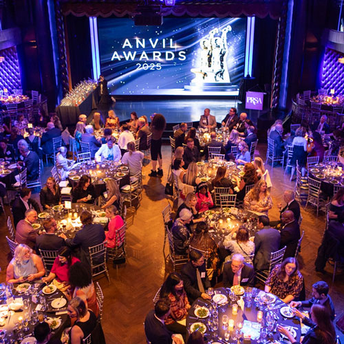 Anvil Awards dinner ceremony overhead shot Anvil Awards dinner ceremony overhead shot