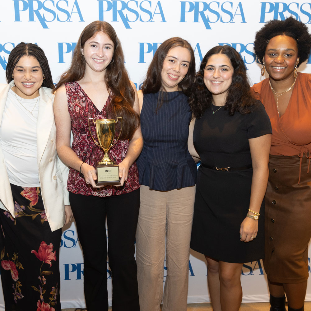 students with award at PRSSA ICON 2024