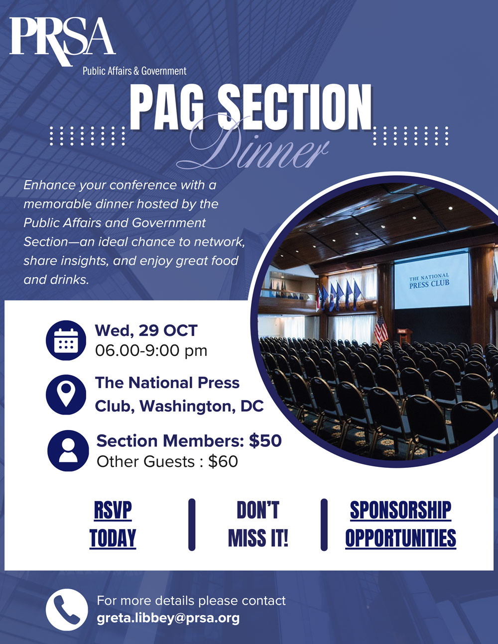PAG Section Dinner Flyer
