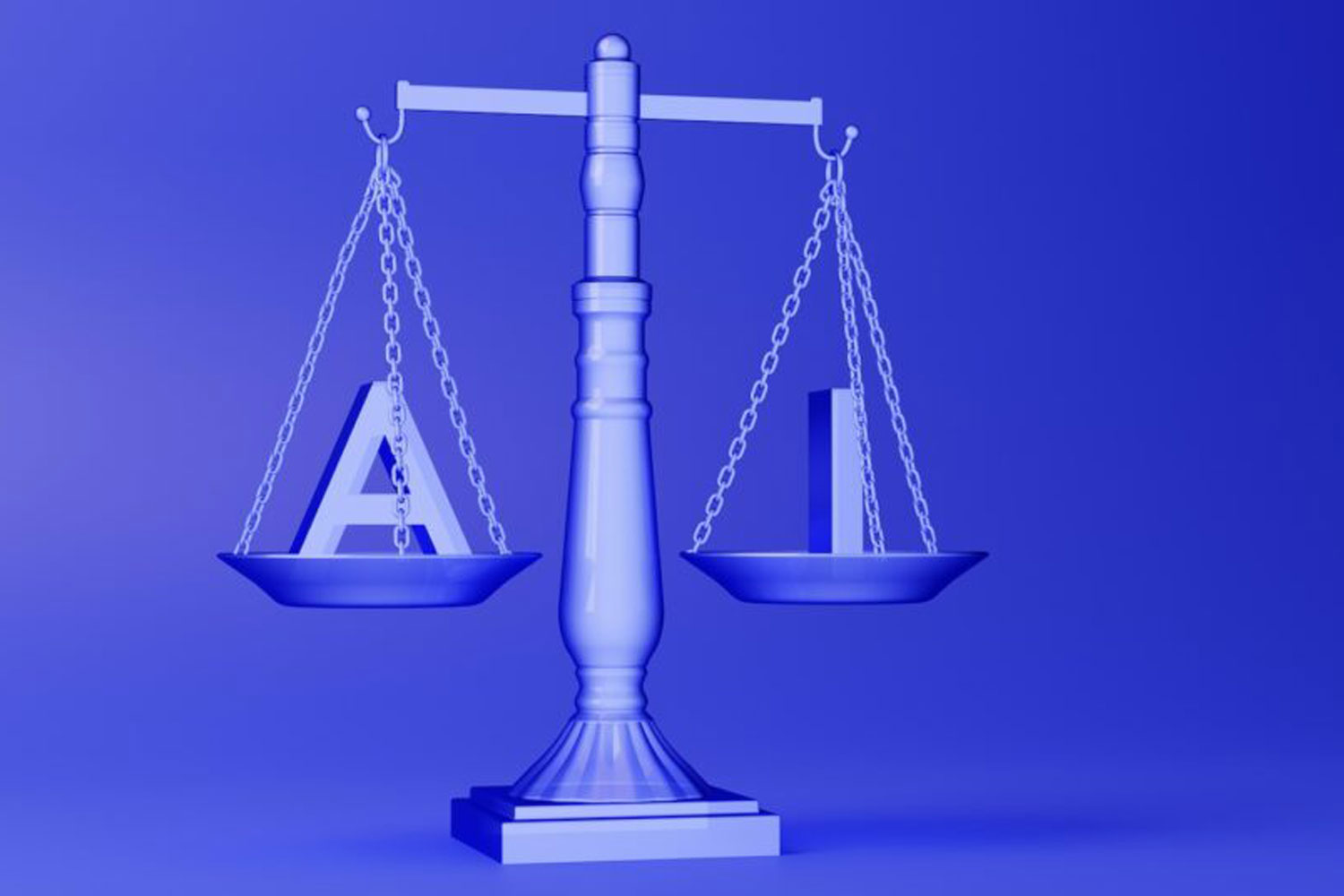 scales of justice weighing A & I scales of justice weighing A & I