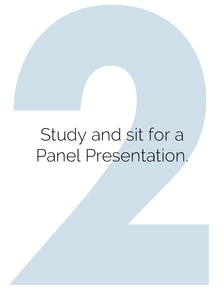2. Study and sit for a Panel Presentation 2. Study and sit for a Panel Presentation
