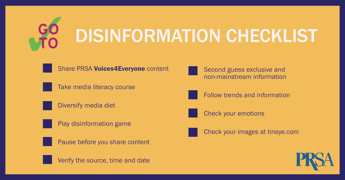 Disinformation Checklist